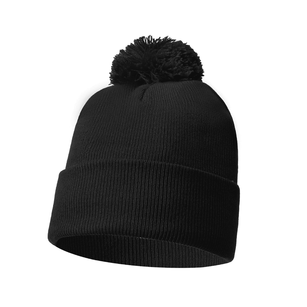 Plain Pom Pom Beanie Hats – 12 Pack