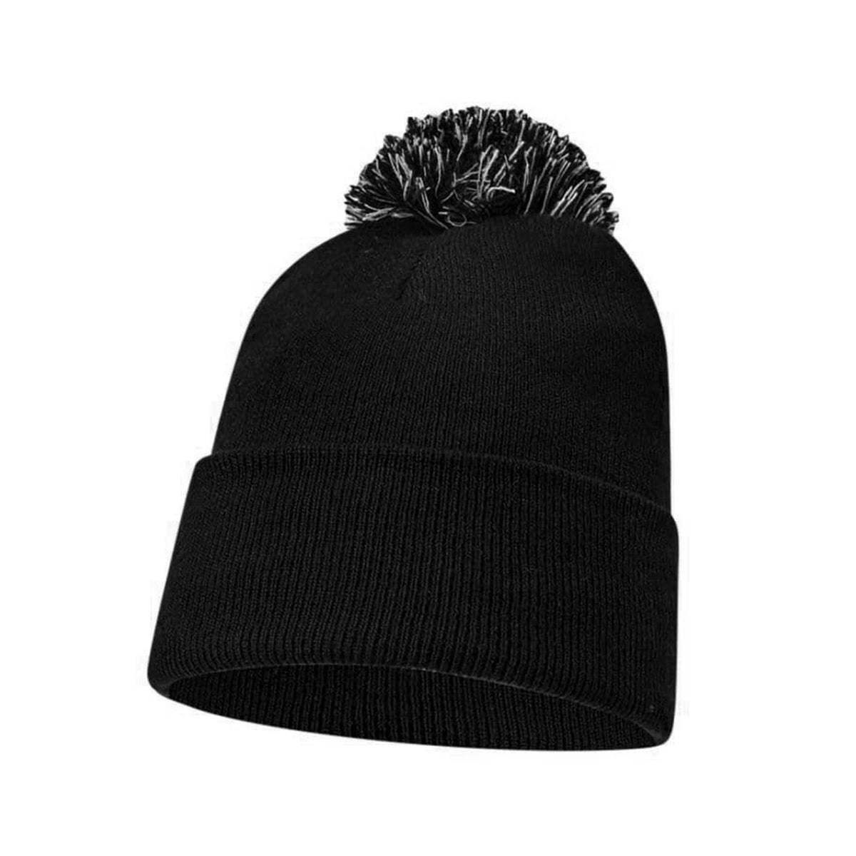 Plain Pom Pom Beanie Hats – 12 Pack