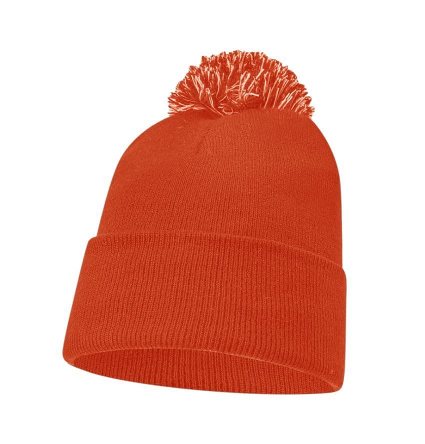 Plain Pom Pom Beanie Hats – 12 Pack