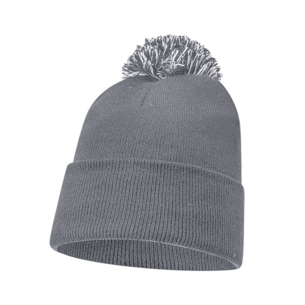 Plain Pom Pom Beanie Hats – 12 Pack