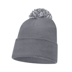 Plain Pom Pom Beanie Hats – 12 Pack