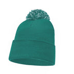 Plain Pom Pom Beanie Hats – 12 Pack