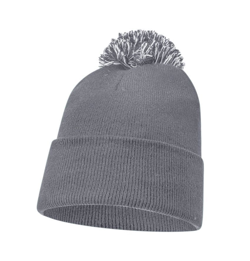 Plain Pom Pom Beanie Hats – 12 Pack