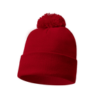 Plain Pom Pom Beanie Hats – 12 Pack