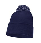 Plain Pom Pom Beanie Hats – 12 Pack