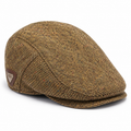 Camel-coloured Royal Stallion woven flat cap