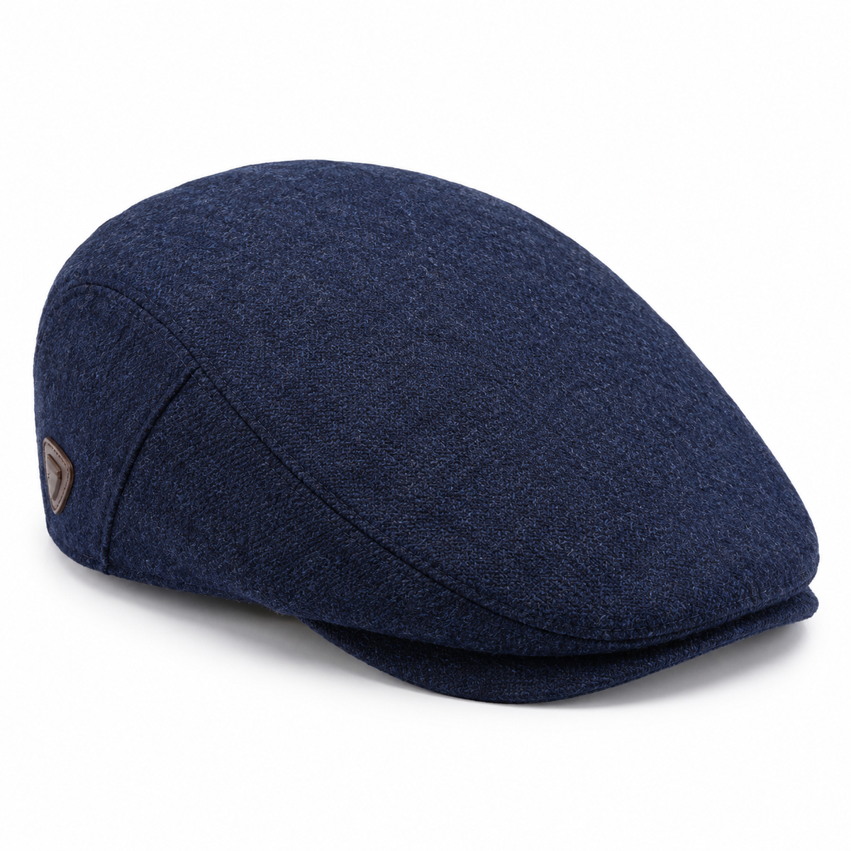 Plain navy blue Royal Stallion woven flat cap
