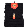 Cable Knit Fur-Lined Neck Warmer – Black