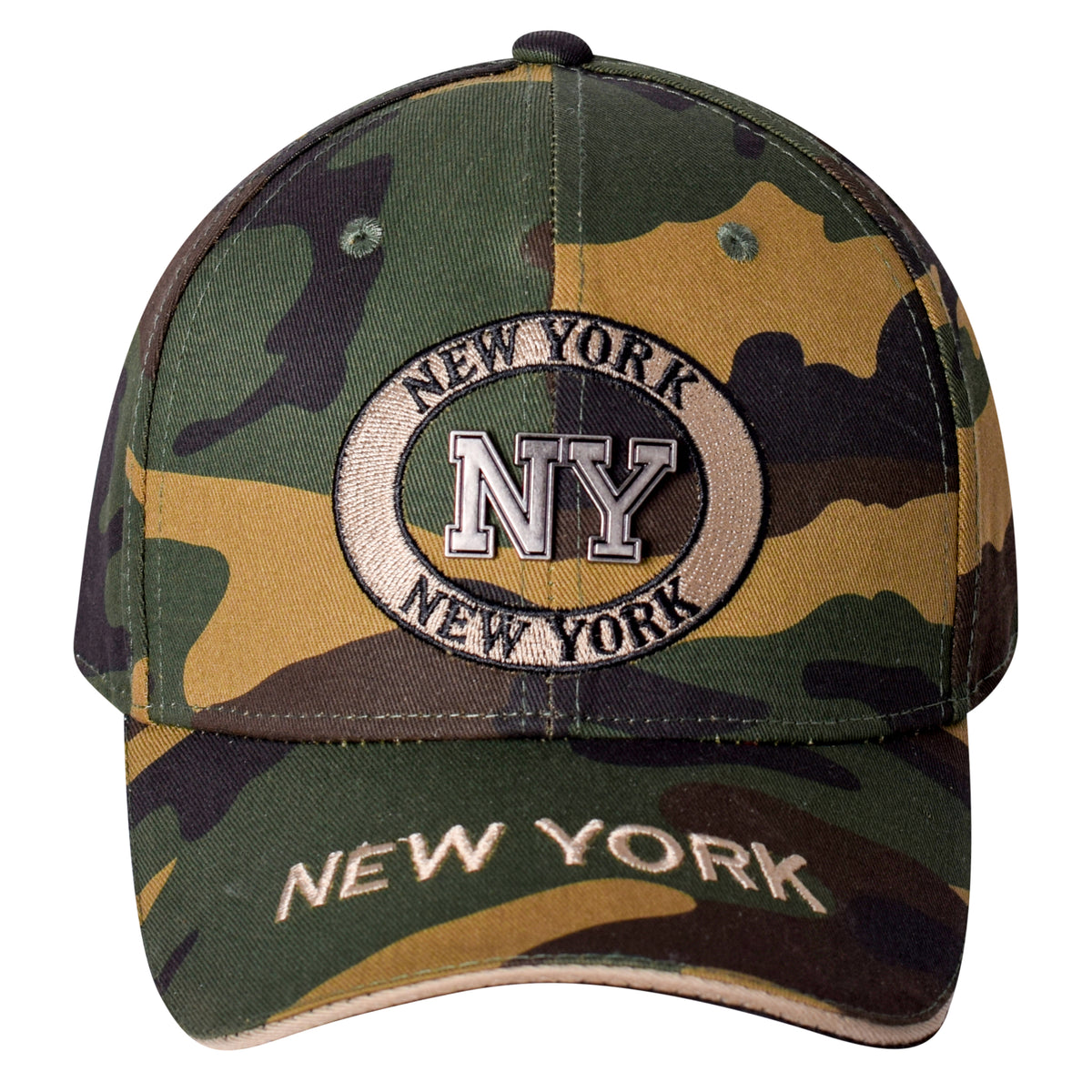 New York Metal Badge Cap – Camouflage