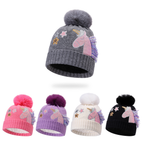Girls Unicorn Star Beanie Hat – 12 Pack – 12 hats – Kids’ Size 52–56 cm