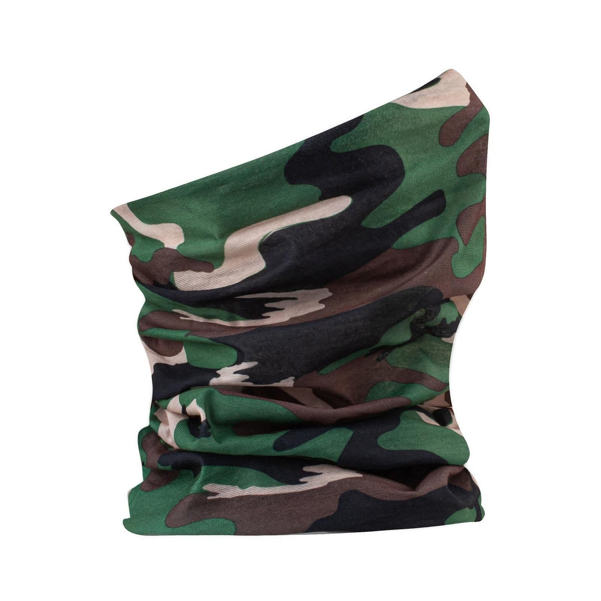 Camouflage Neck Tube Face Protector – 12 Pack – Green