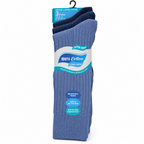Pack B contains three pairs of socks in blue, denim and navy